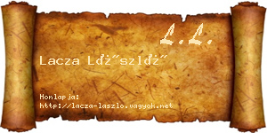 Lacza László névjegykártya