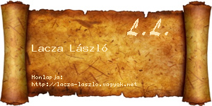 Lacza László névjegykártya