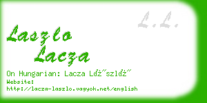 laszlo lacza business card